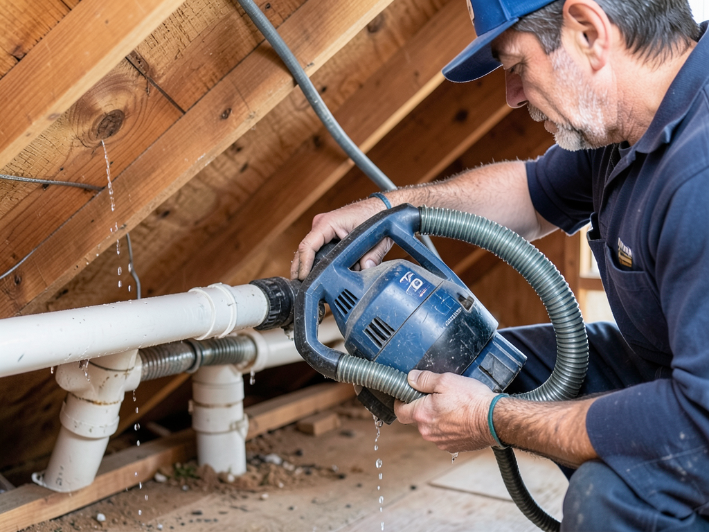 How to clear a clogged ac condensate line before i