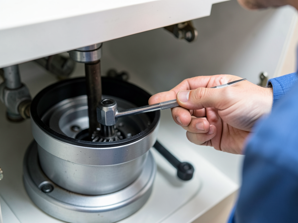 Troubleshooting a stuck garbage disposal without c